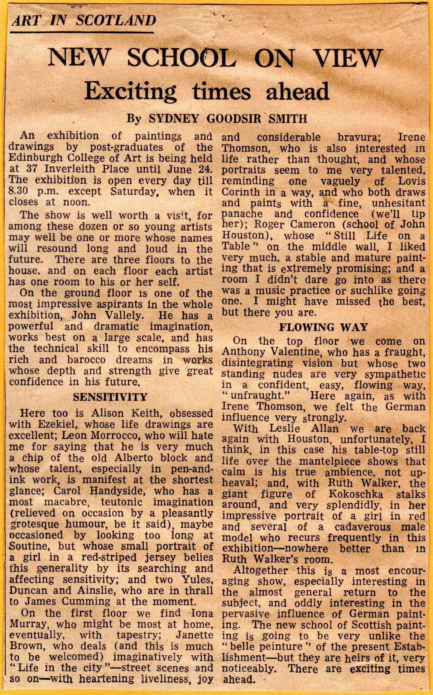 newspaper article 1964
